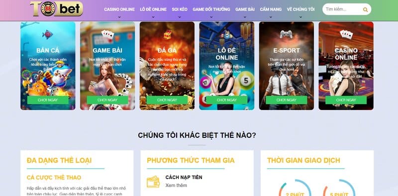 Cổng game bài dân gian TOBET88