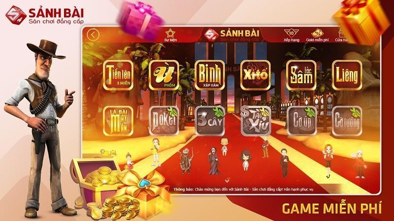 Sảnh Bài: trò chơi trực tuyến được ưa chuộng bởi cộng đồng game thủ.